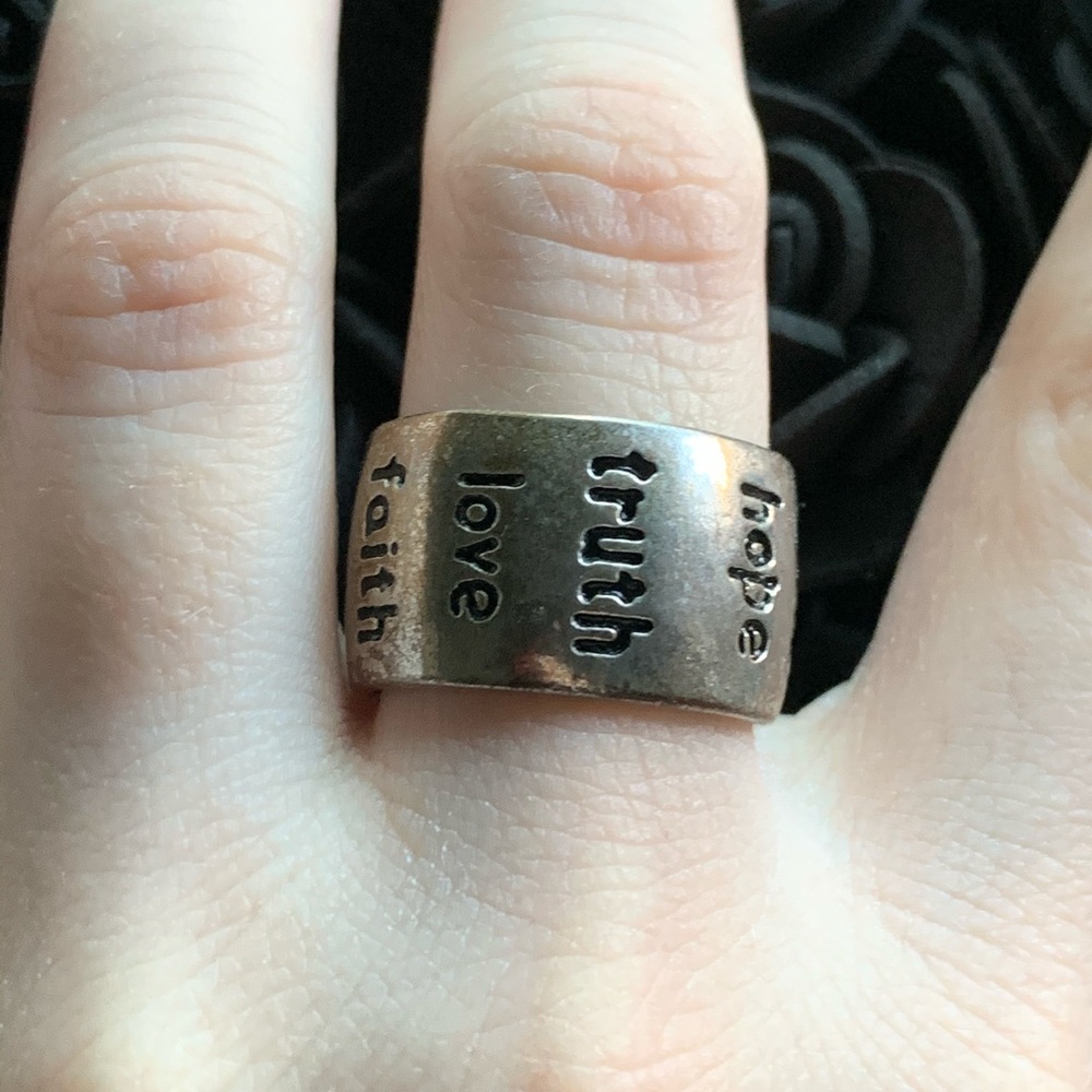 Silver band ring